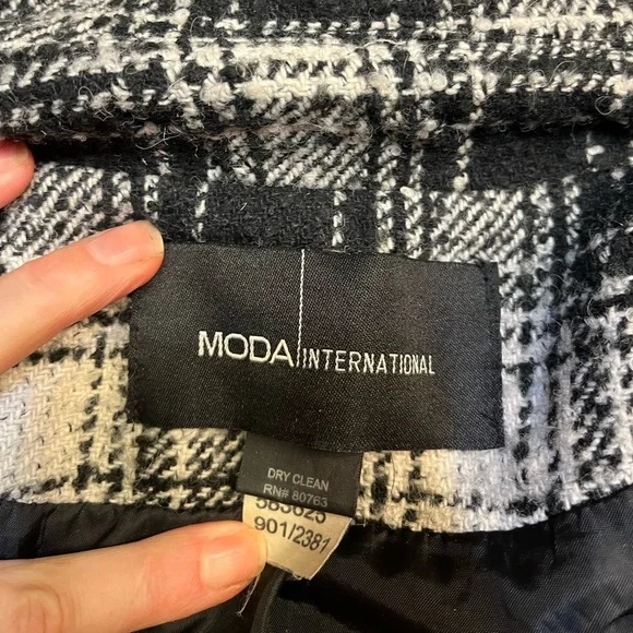 MODA Victoria’s Secret Plaid Peacoat Jacket large - Picture 7 of 7